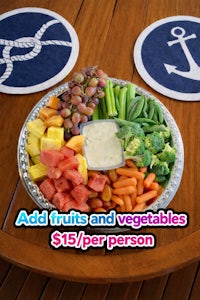 add fruits and vegetables $13 per person