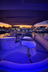 the inside of a boat