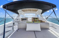 the interior of a boat on the ocean