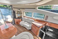 the interior of a boat